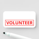 [ Thumbnail: Respectable, Elegant "Volunteer" Name Tag ]