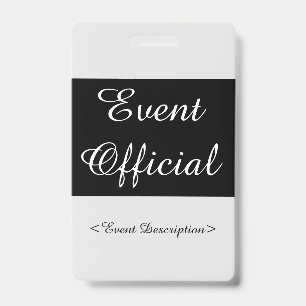 Respectable "Event Official" Badge