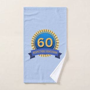 Respectable gentleman - 60th birthday hand towel