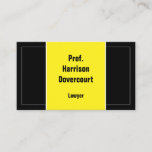 This professional business card design features a name, profession and contact details that can be customized. It also has a single-line border. Business cards like these might be used by a professional such as a consultant or a lawyer.