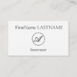 [ Thumbnail: Respectable Innovator Business Card ]