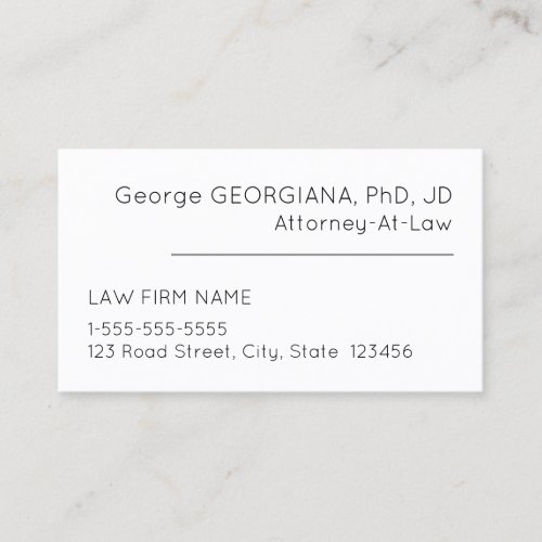 Respectable Legal Professional Business Card