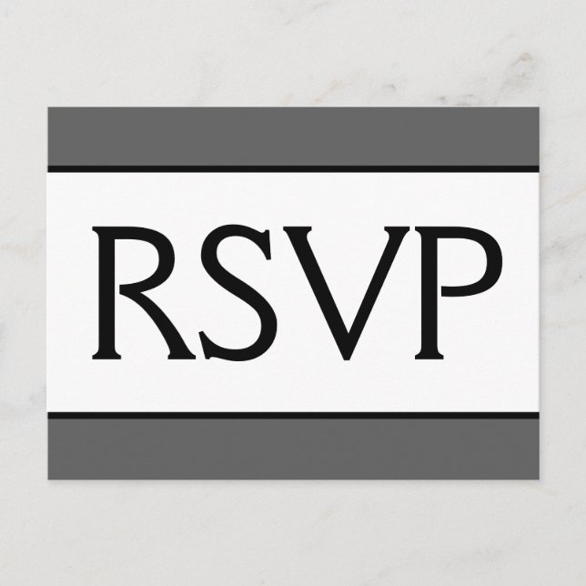 Respectable & Luxurious "RSVP" Postcard (Front)