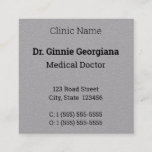 [ Thumbnail: Respectable, Medical Professional Business Card ]