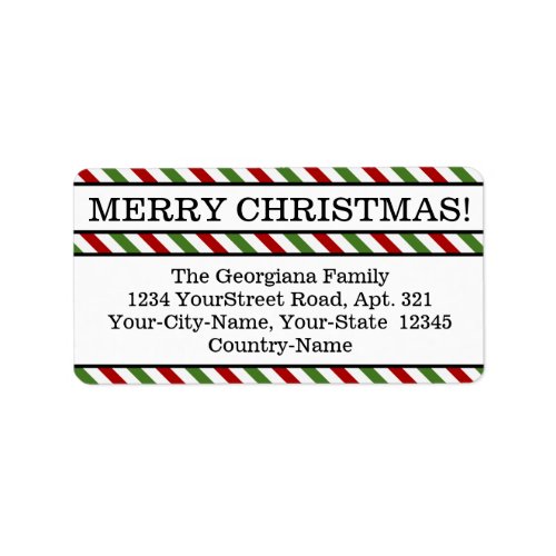 Respectable MERRY CHRISTMAS Address Label