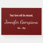 [ Thumbnail: Respectable & Personalized Condolences Guestbook ]