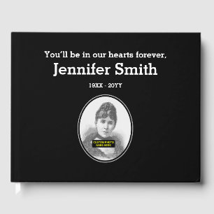 Respectable & Plain Funeral Guest Book