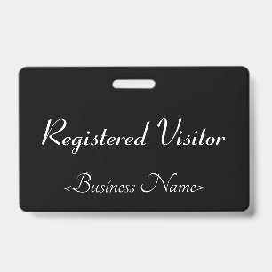 Respectable "Registered Visitor" Badge