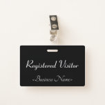 [ Thumbnail: Respectable "Registered Visitor" Badge ]