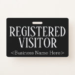 [ Thumbnail: Respectable "Registered Visitor" Badge ]