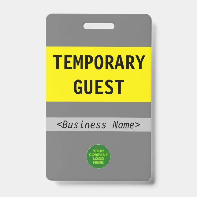 Respectable "TEMPORARY GUEST" Badge (Front)