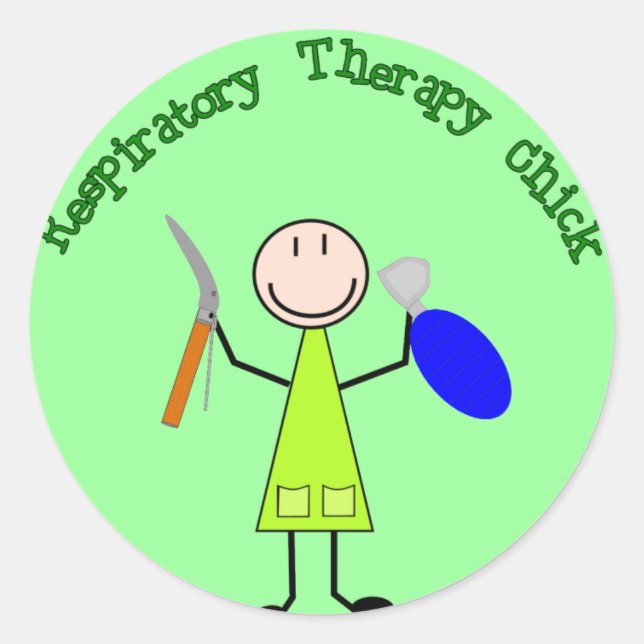 Respiratory Chick Classic Round Sticker (Front)