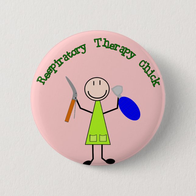 Respiratory Chick Pinback Button (Front)
