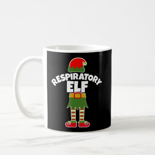Respiratory Elf Christmas Rrt Therapy Therapist De Coffee Mug