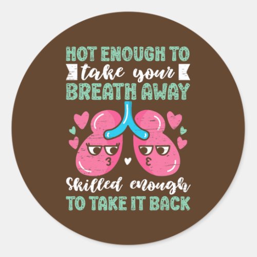 Respiratory Lungs Therapy RT Respiratory Classic Round Sticker