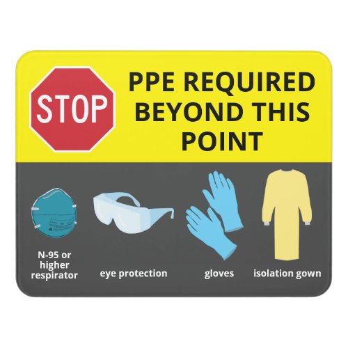 Respiratory Precautions PPE Required Door Sign