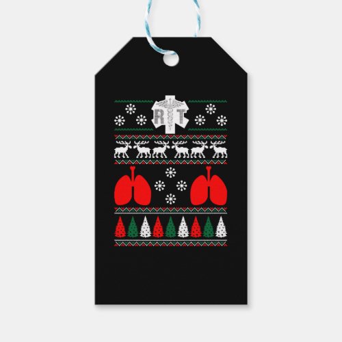 Respiratory RT Ugly Christmas Sweater Xmas Gift Tags