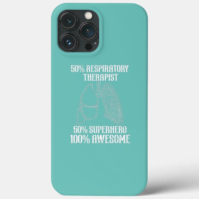 Respiratory Superhero Lungs Therapy RT Case-Mate iPhone Case (Back)