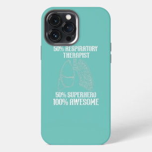Respiratory Superhero Lungs Therapy RT iPhone 13 Pro Max Case