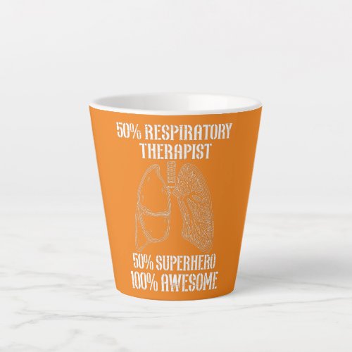 Respiratory Superhero Lungs Therapy RT Latte Mug