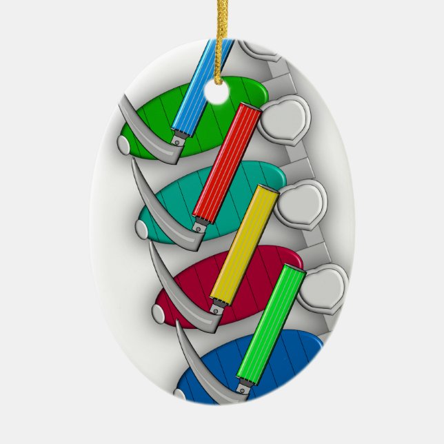 Respiratory Therapist Art Gifts Ceramic Ornament (Front)