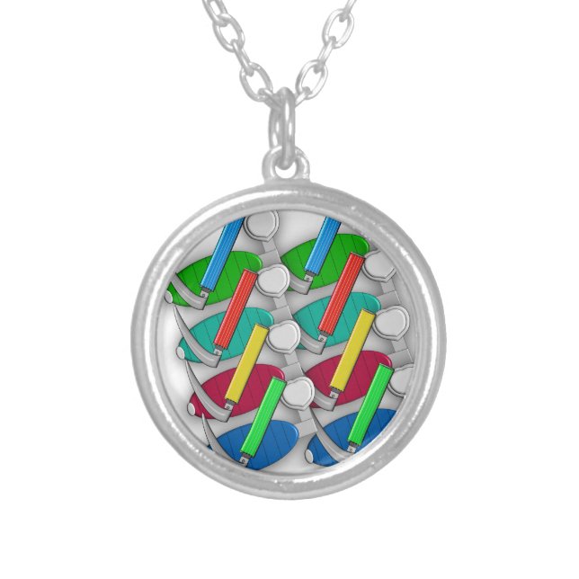 Respiratory Therapist Art Gifts Silver Plated Necklace (Front)