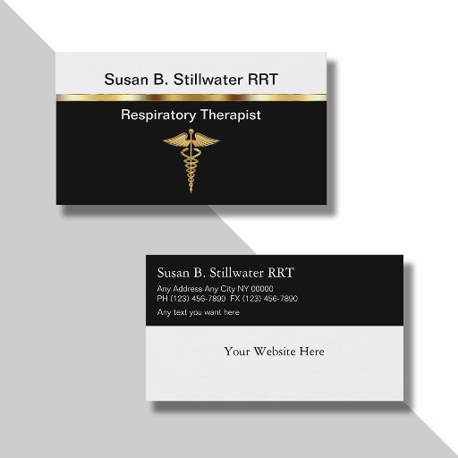Customizable Respiratory Therapist Business Cards