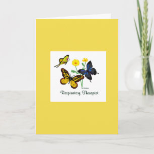 Respiratory Therapist Butterflies Thank You Card