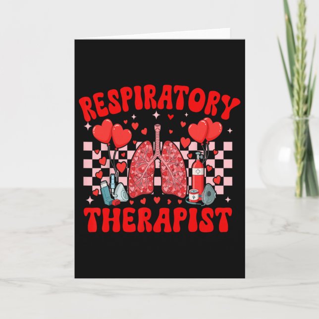 Respiratory Therapist Care Professional Funny Rt V Card (Front)