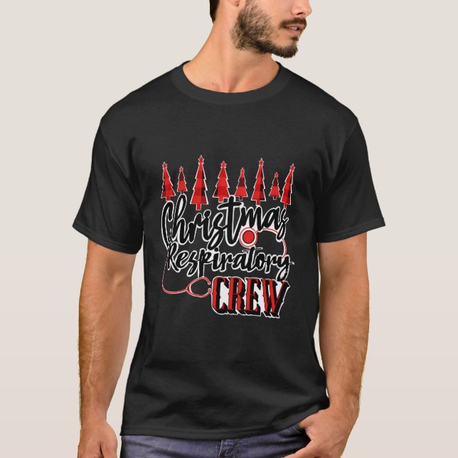 Respiratory Therapist Christmas Crew Holiday Desig T-Shirt (Front)