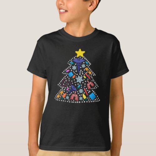 Respiratory Therapist Christmas Tree RT Care Week T_Shirt