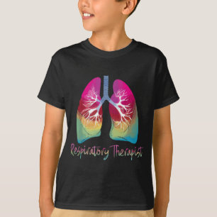 Respiratory Therapist Colorful Lungs  T-Shirt