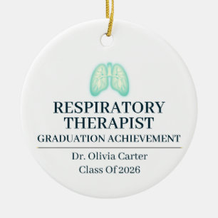Respiratory Therapist Custom Name Since Year Ceramic Ornament