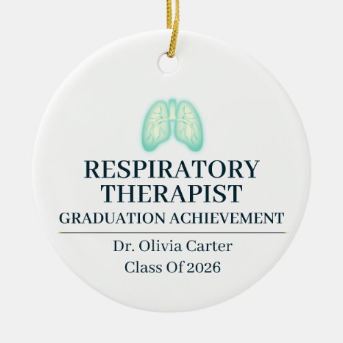 Respiratory Therapist Custom Name Since Year Ceramic Ornament