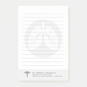 Respiratory Therapist Customizable Lined Post-it Notes