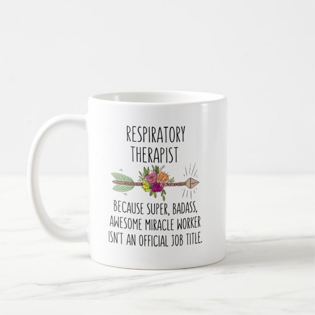 Respiratory Therapist Gift Idea Coffee Mug (Left)
