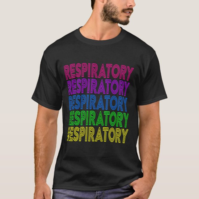 Respiratory Therapist Gift Therapy Colorful Design T-Shirt (Front)