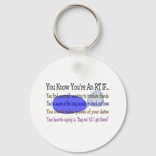 Respiratory Therapist Gifts Keychain (Front)