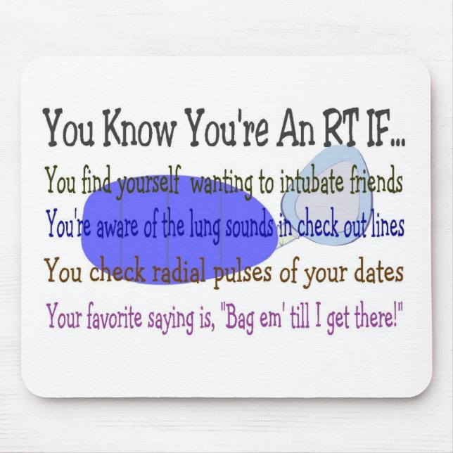 Respiratory Therapist Gifts Mouse Pad (Front)