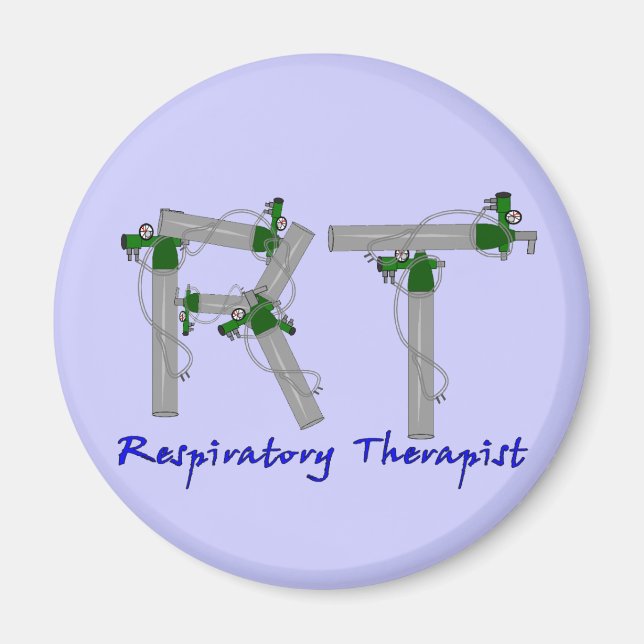 Respiratory Therapist Gifts O2 Tank Design Magnet (Front)