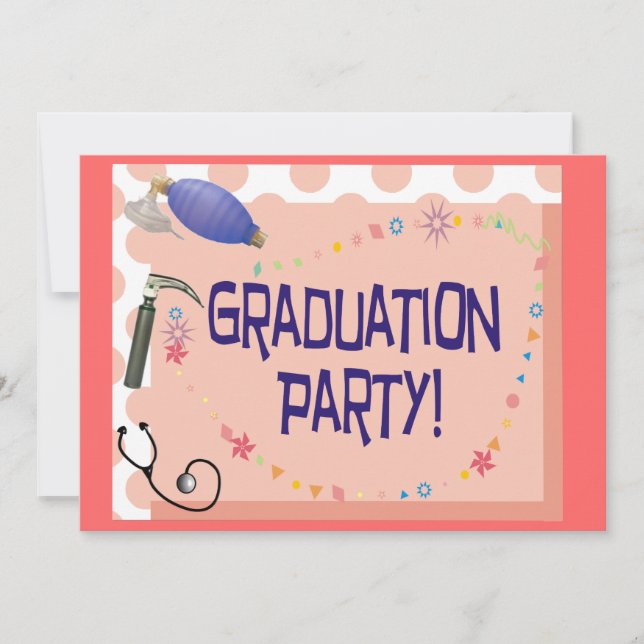 Respiratory Therapist Graduation Invitations (Front)