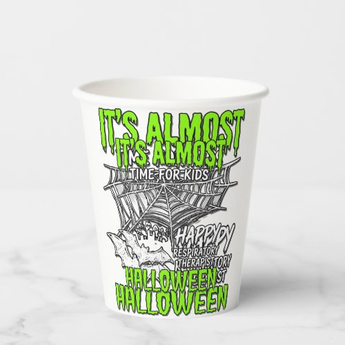 Respiratory Therapist Halloween Spider Web Design_ Paper Cups
