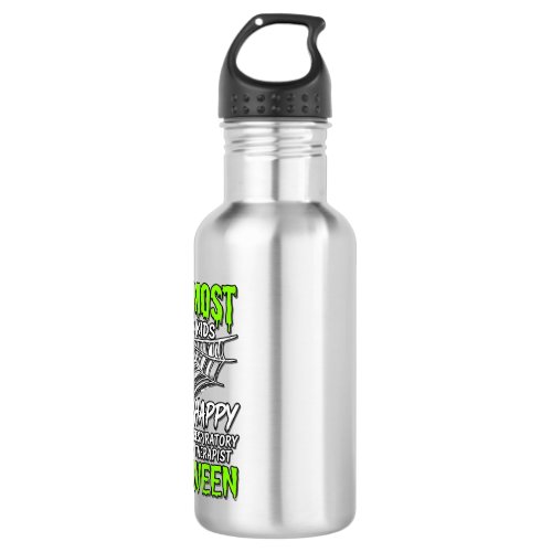 Respiratory Therapist Halloween Spider Web Design_ Stainless Steel Water Bottle