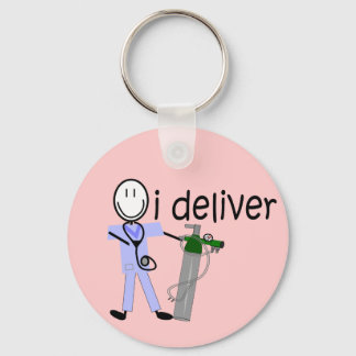 Respiratory Therapist "I Deliver" (Oxygen) Keychain