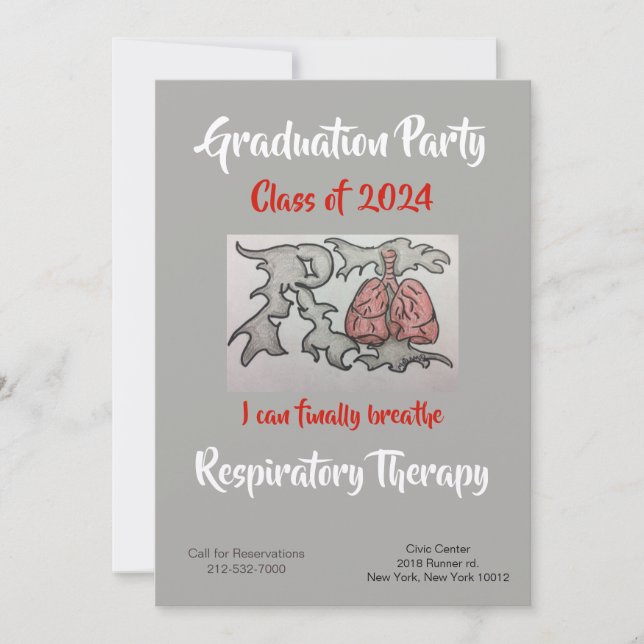 Respiratory therapist invitation card (Front)