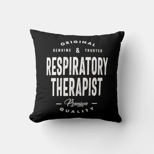 Respiratory Therapist Job Title Gift Throw Pillow (Front)