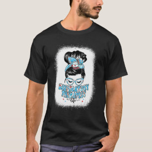 Respiratory Therapist Life Messy Bun Women Cute Rt T-Shirt