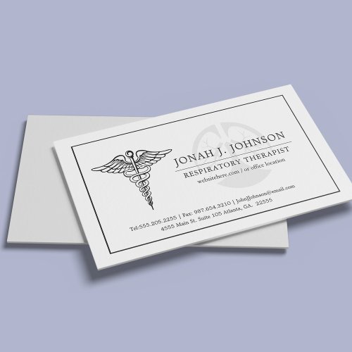 Respiratory Therapist  Minimal Faded Lungs Symbol Business Card