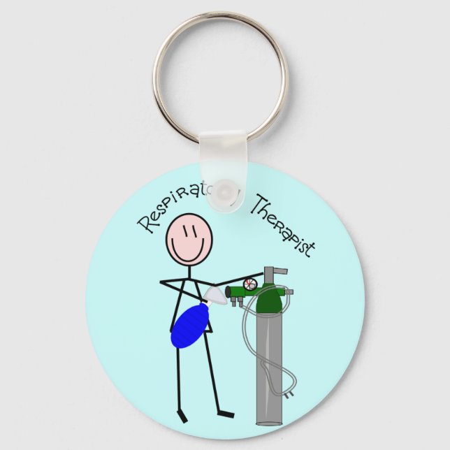 Respiratory Therapist O2 & Ambu Bag Design Keychain (Front)