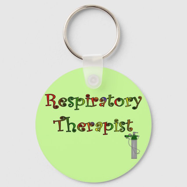 Respiratory Therapist O2 Tank Design Keychain (Front)